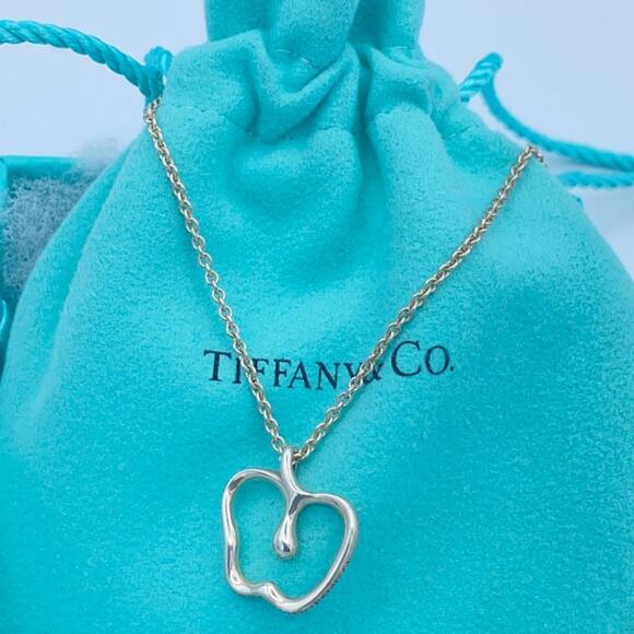 Authentic Tiffany & Co. Elsa Peretti Apple Necklace 16" – Gift Ready - Picture 1 of 8